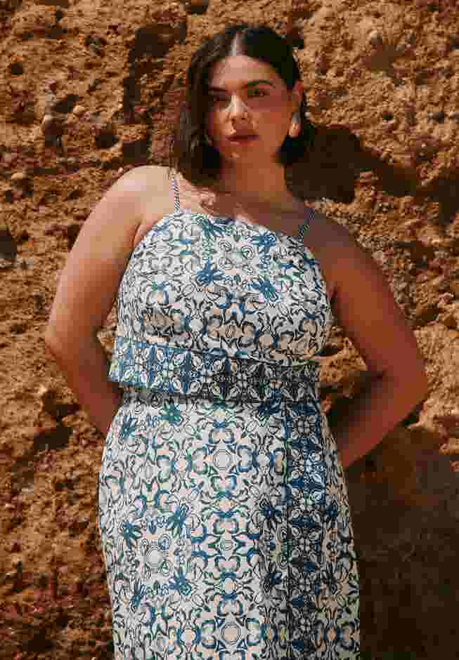 Printed Cropped Tank Top image number 0