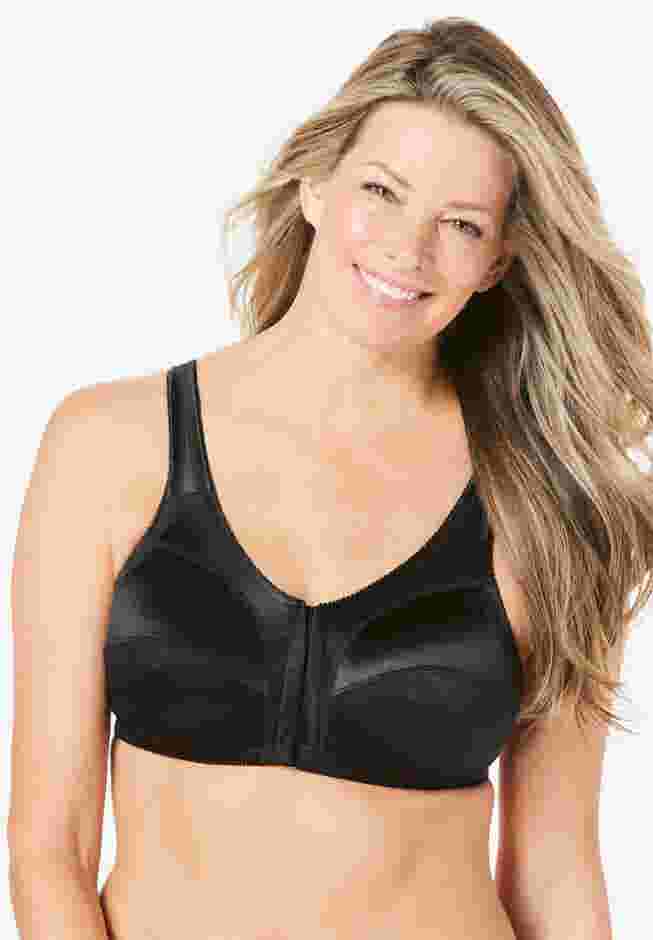 Front-Close Satin Wireless Bra image number 0