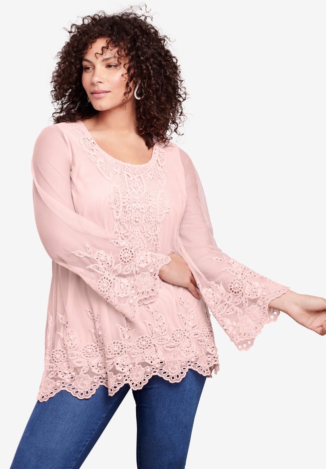 Mesh Embellished Tunic image number null