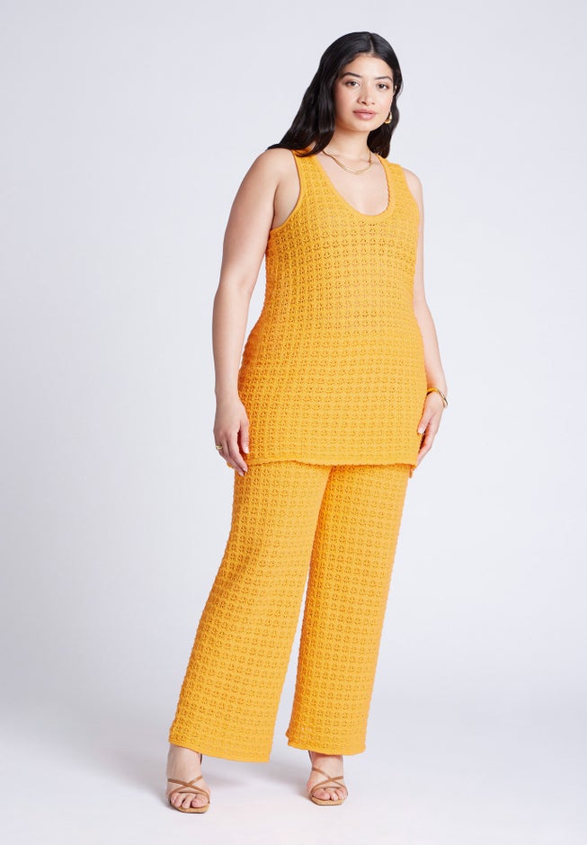 Racer Sweater Top With Scalloping image number 3