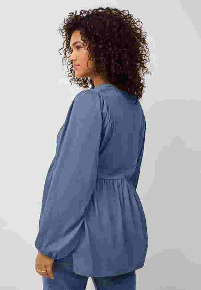 V-Neck Tunic with Diagonal Empire Seam image number 1