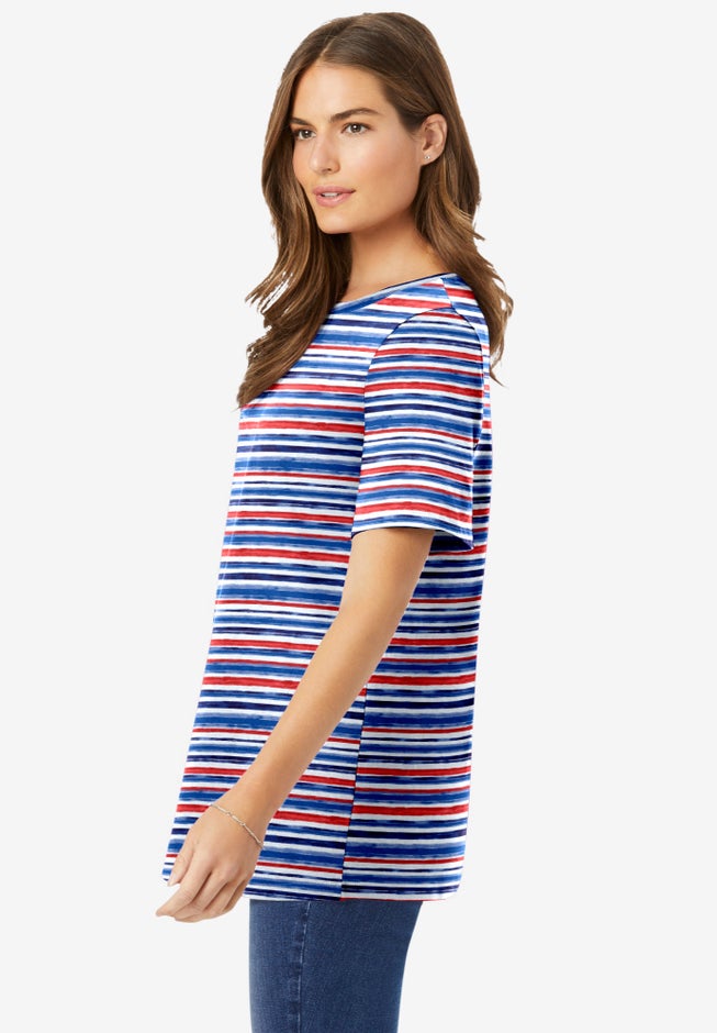 Perfect Printed Short-Sleeve Crewneck Tee image number 2