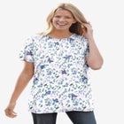 Perfect Printed Short-Sleeve Crewneck Tee image number null