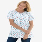 Perfect Printed Short-Sleeve Crewneck Tee image number null