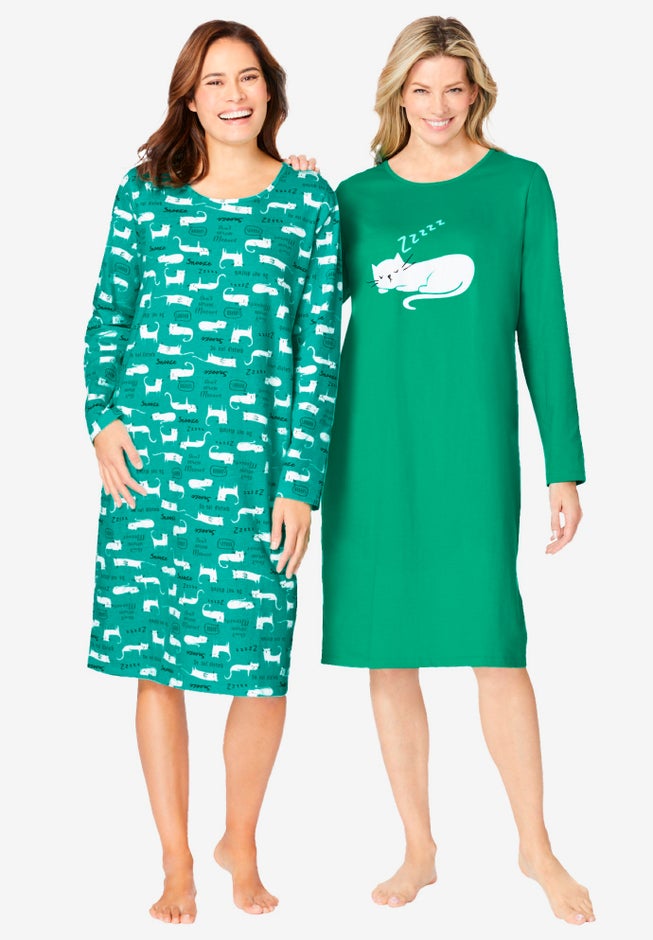 2-Pack Long-Sleeve Sleepshirt image number 0