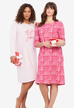 2-Pack Long-Sleeve Sleepshirt