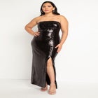 Sequin Gown with Slit image number null