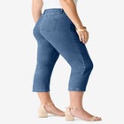 Plus Size Classic Stretch Capri Jean image number null