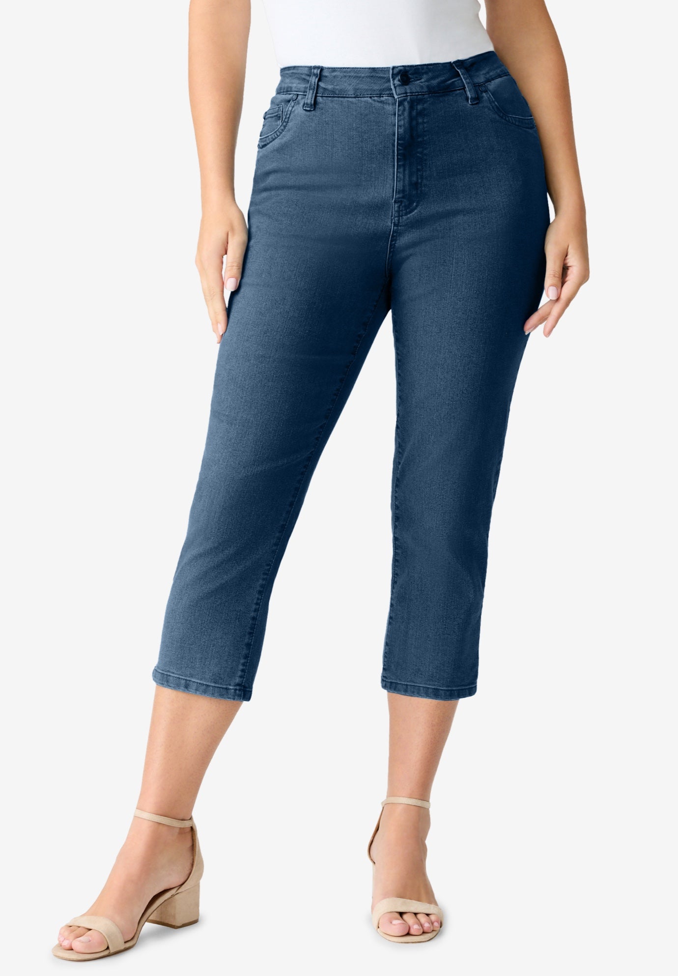 Plus Size 24/7 Stretch Capri Jean image number 0