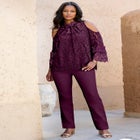 Lace Cold-Shoulder Top image number null