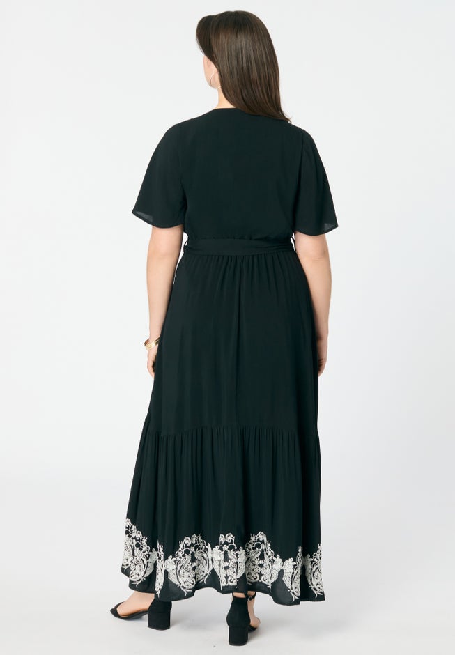 Embroidered Maxi Dress image number null