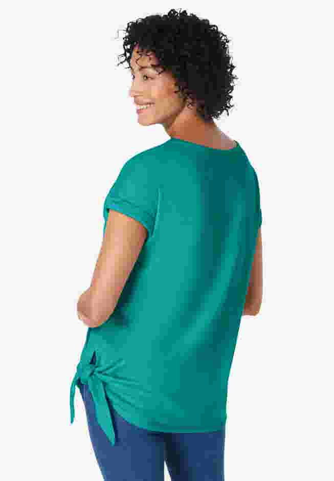 SIDE TIE KNIT TEE image number 1