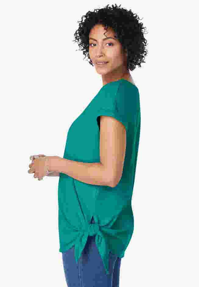 SIDE TIE KNIT TEE image number 2