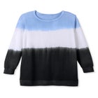 Tie-dyed knit sweatshirt tunic image number null