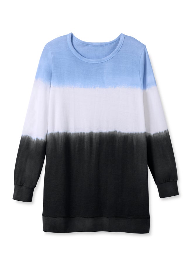 Tie-dyed knit sweatshirt tunic image number 5