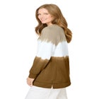 Tie-dyed knit sweatshirt tunic image number null