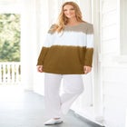 Tie-dyed knit sweatshirt tunic image number null