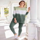 Tie-dyed knit sweatshirt tunic image number null