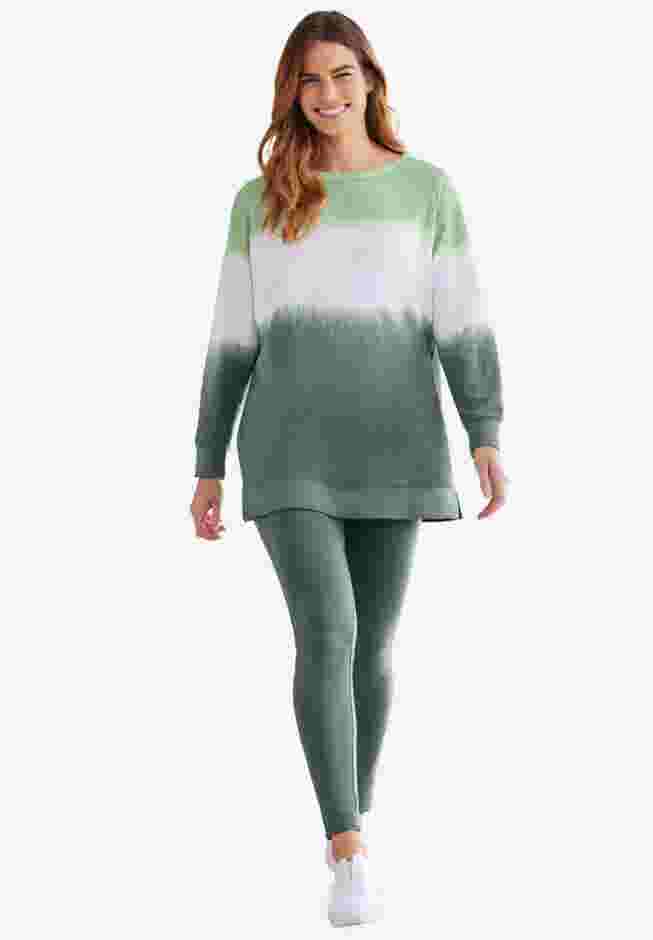 Tie-dyed knit sweatshirt tunic image number 3