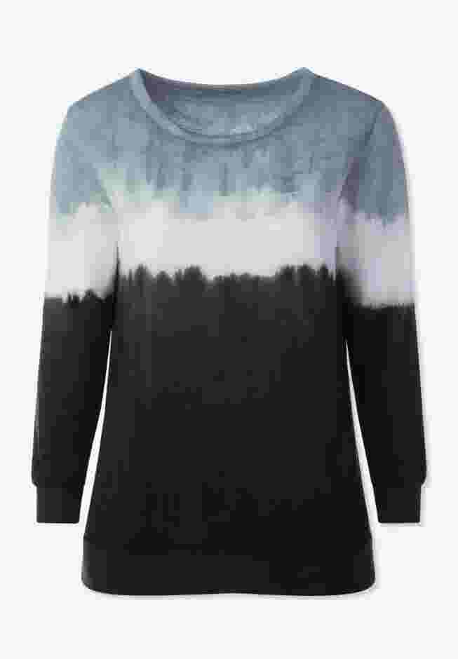 Tie-dyed knit sweatshirt tunic image number 6