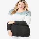 Tie-dyed knit sweatshirt tunic image number null