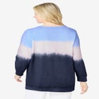 Tie-dyed knit sweatshirt tunic image number null