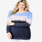 Tie-dyed knit sweatshirt tunic image number null