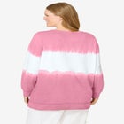 Tie-dyed knit sweatshirt tunic image number null