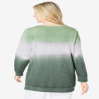 Tie-dyed knit sweatshirt tunic image number null