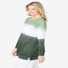 Tie-dyed knit sweatshirt tunic image number null