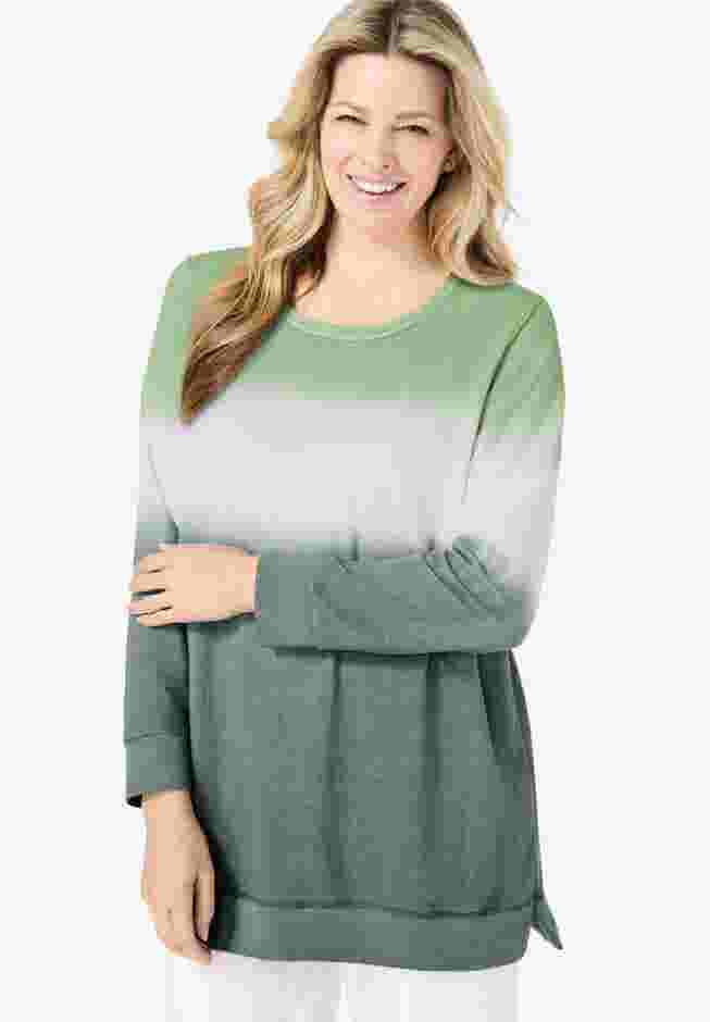 Tie-dyed knit sweatshirt tunic image number 0