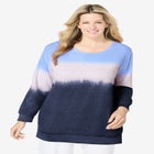 Tie-dyed knit sweatshirt tunic image number null