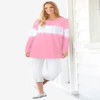 Tie-dyed knit sweatshirt tunic image number null
