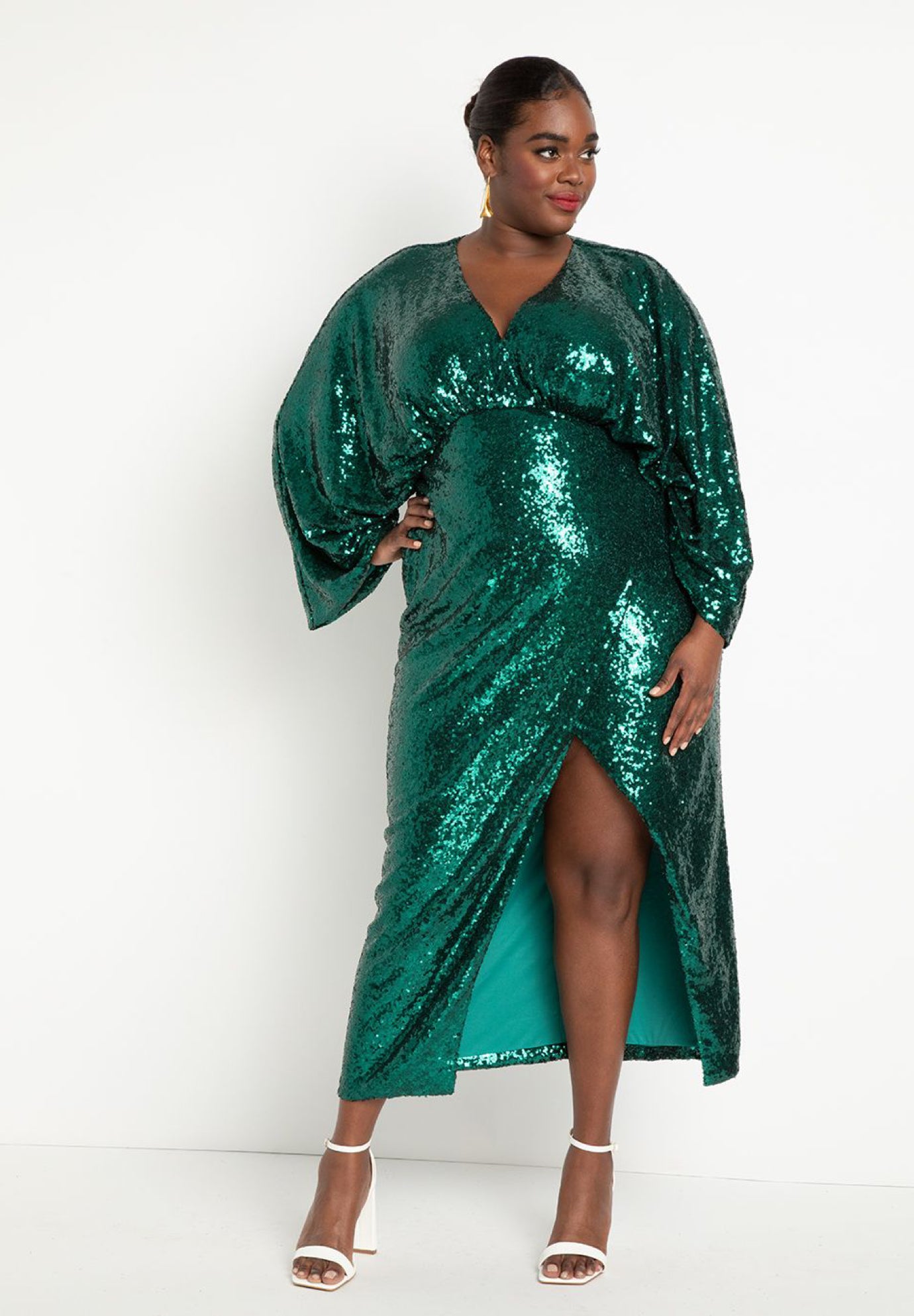 Dolman Sleeve Sequin Dress image number 0