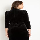 Velvet Mini Dress with Wrap Skirt image number null