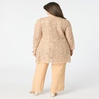 Plus-Size 3 Piece Allover Sequin Lace Jacket and Tank Pant Set image number null