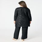 Plus-Size 3 Piece Allover Sequin Lace Jacket and Tank Pant Set image number null