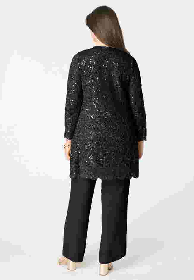 Sequined Lace Jacket Pant Set image number 1