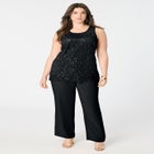 Plus-Size 3 Piece Allover Sequin Lace Jacket and Tank Pant Set image number null