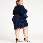 Ruched Sequin Dress image number null