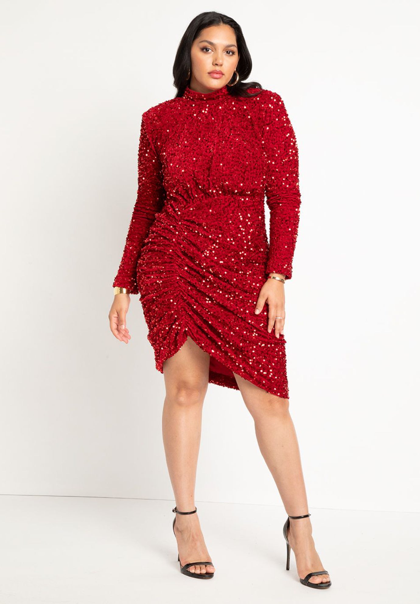 Ruched Sequin Dress image number 0
