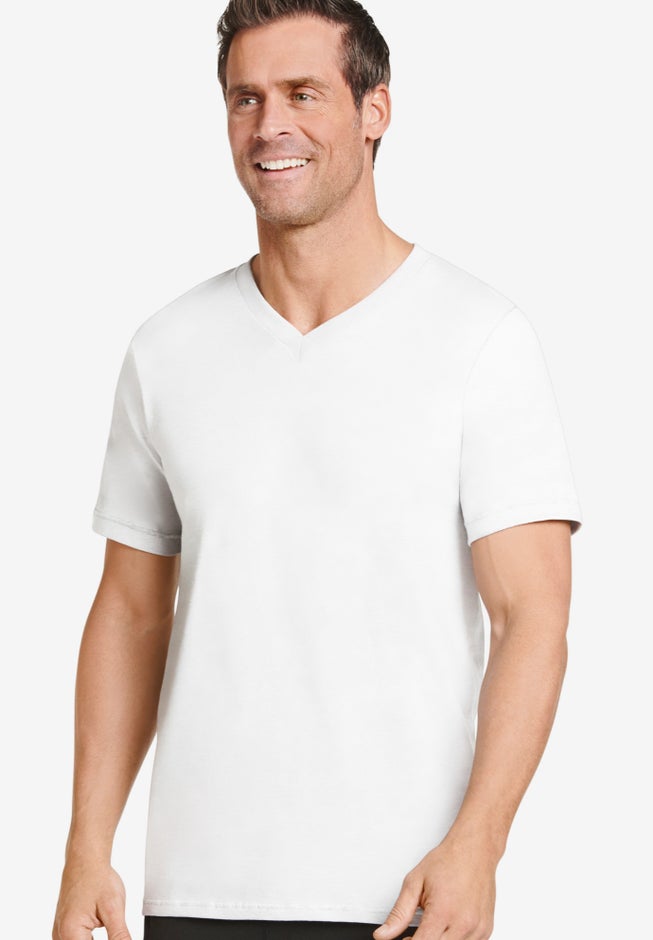 V-neck short sleeve tees, 2-Pack image number 1