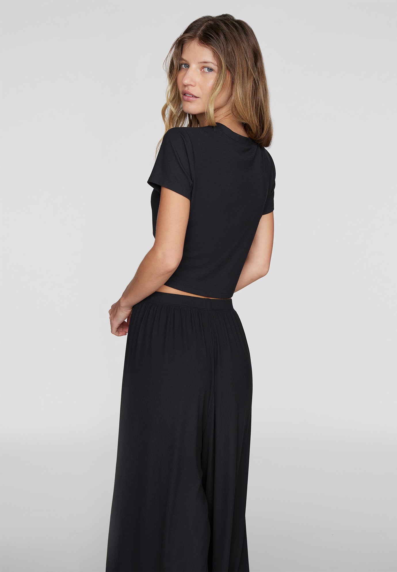 The Baby Tee - Modal Silk Rib image number 4