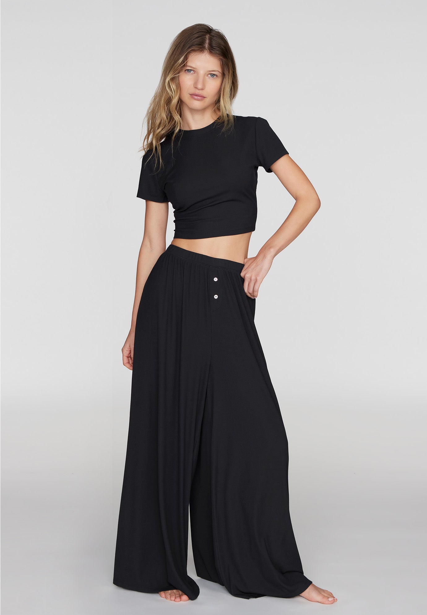 The Baby Tee - Modal Silk Rib image number 0