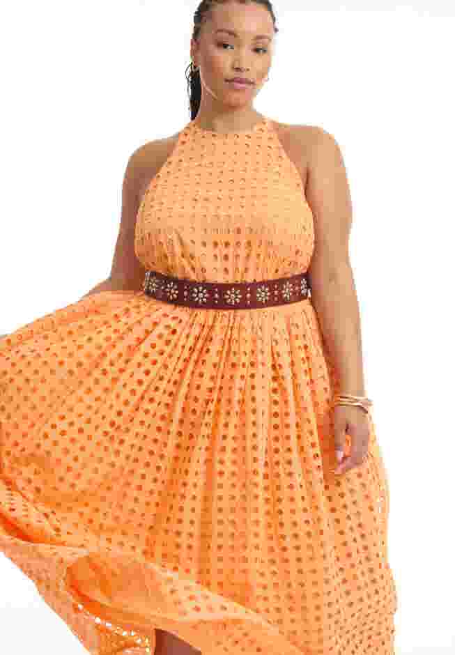 Halter Eyelet Maxi Dress image number 3