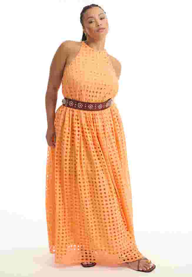 Halter Eyelet Maxi Dress image number 0