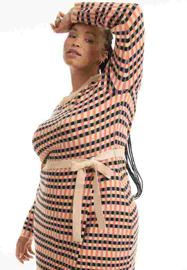 Faux Wrap Sweater Midi Dress image number 2