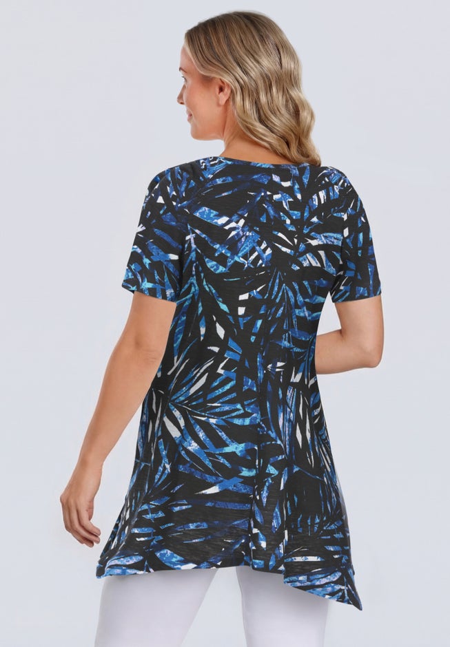 Textured Pointed Hem Tunic image number 1