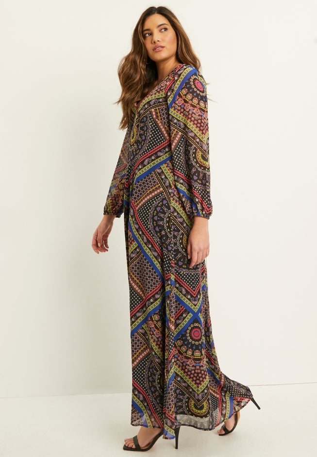 Chiffon Maxi Dress image number null