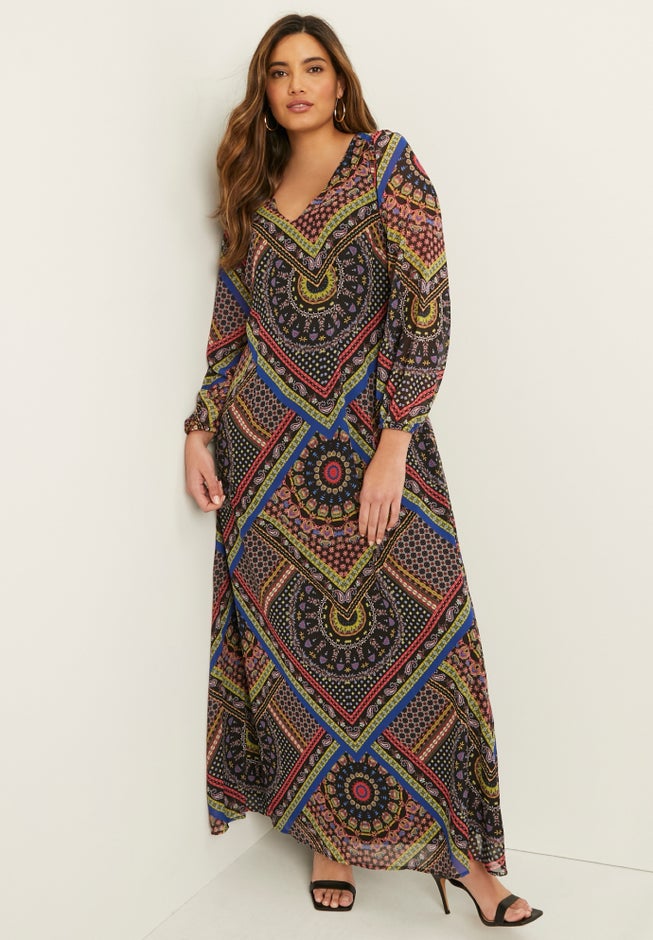 Chiffon Maxi Dress image number null